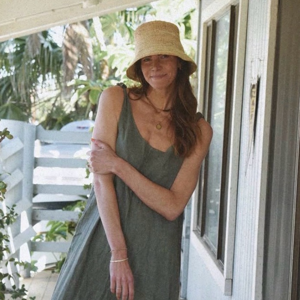 Franki Crotchet Raffia Bucket Hat- NWT